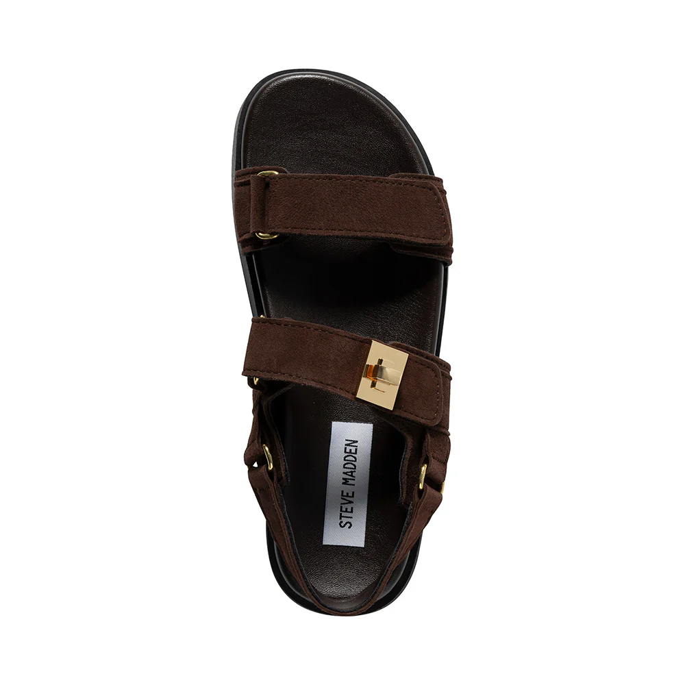 Mona-E Sandal DK BROWN SUEDE - Image 5